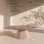 Cindra - Genuine Marble Top And Iron Base Table