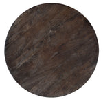 Commerce And Market - Carved Round Cocktail Table - Dark Brown / Gold