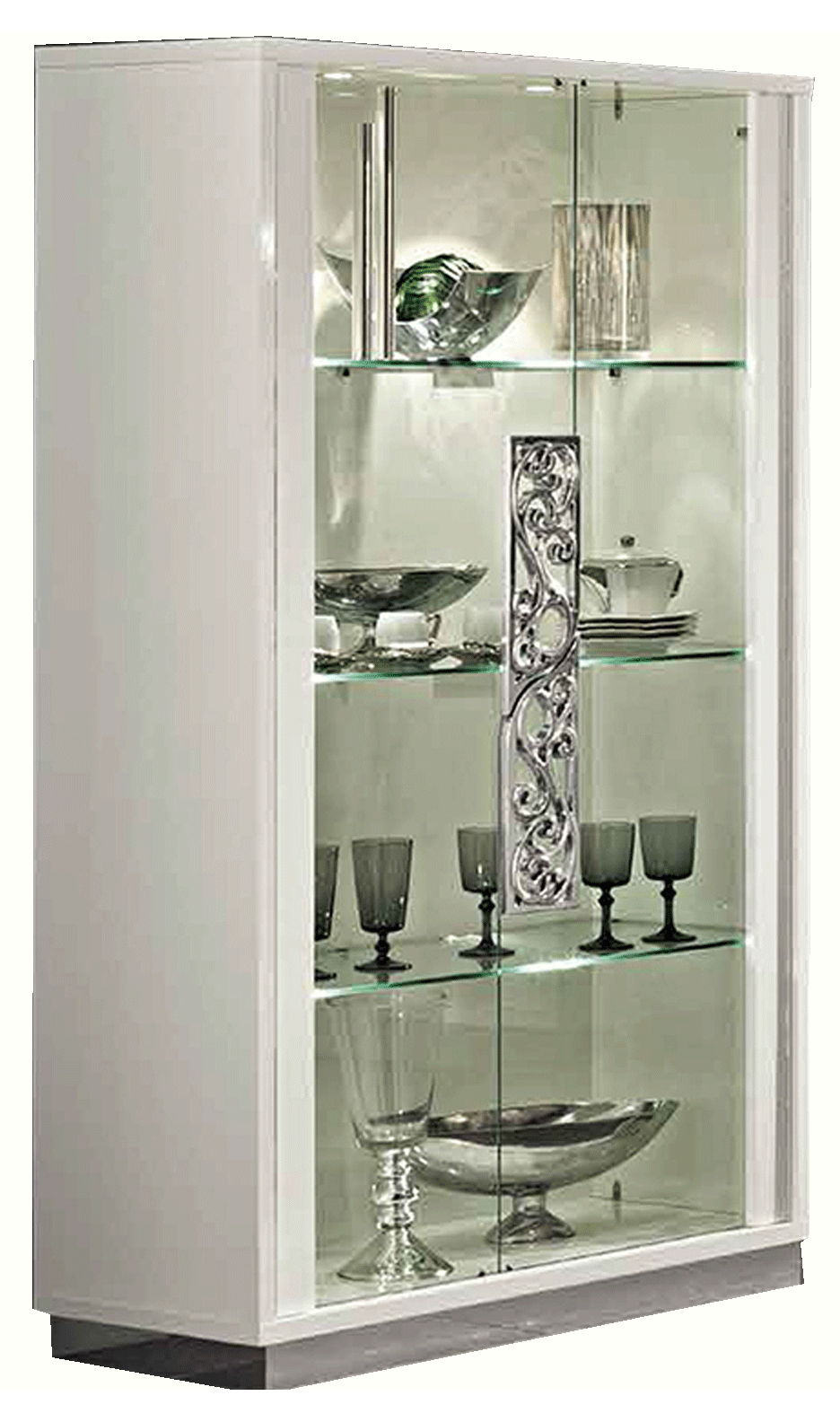 Roma - 2 Door Curio - White