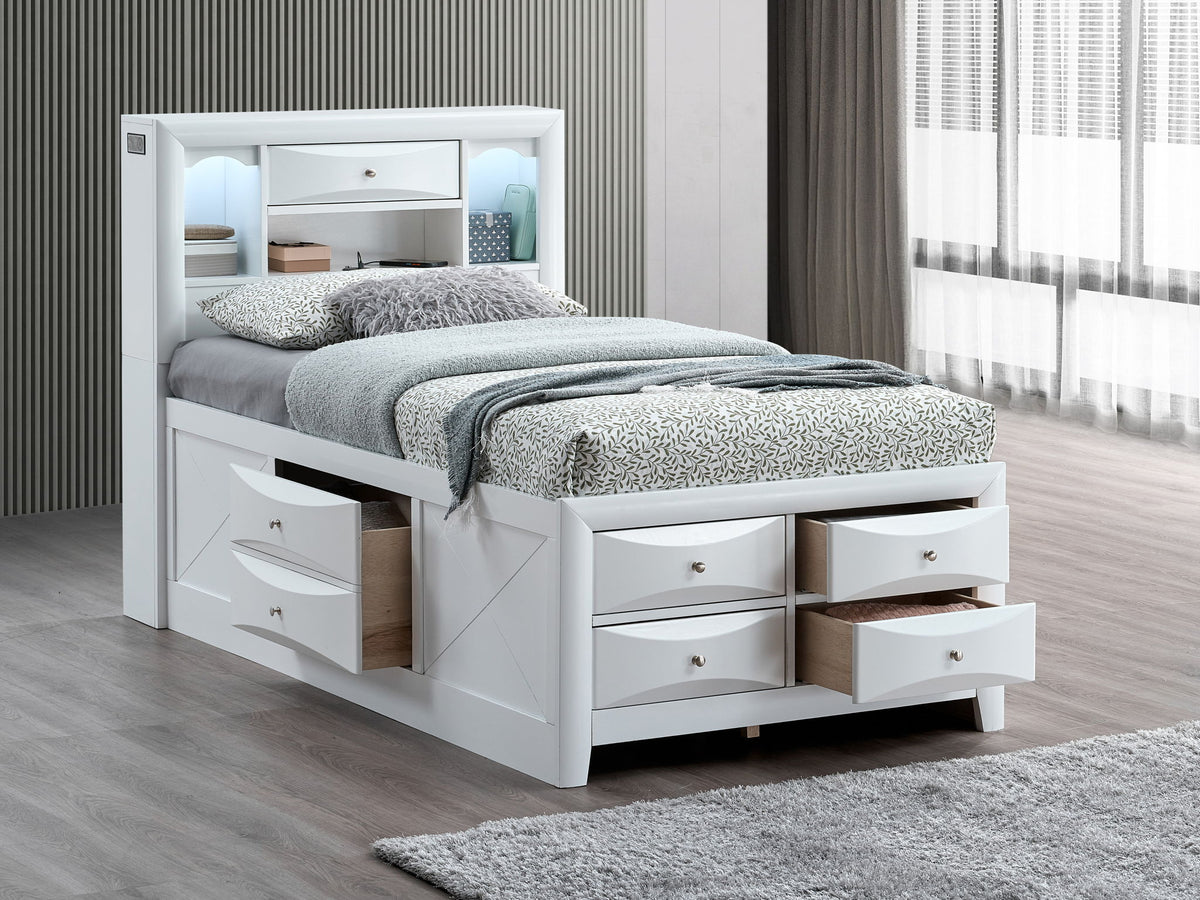 Glory Furniture - Marilla - Storage Bed With Lighting