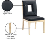 Gwendolyn - Faux Leather Dining Side Chair With Natural Frame (Set of 2)