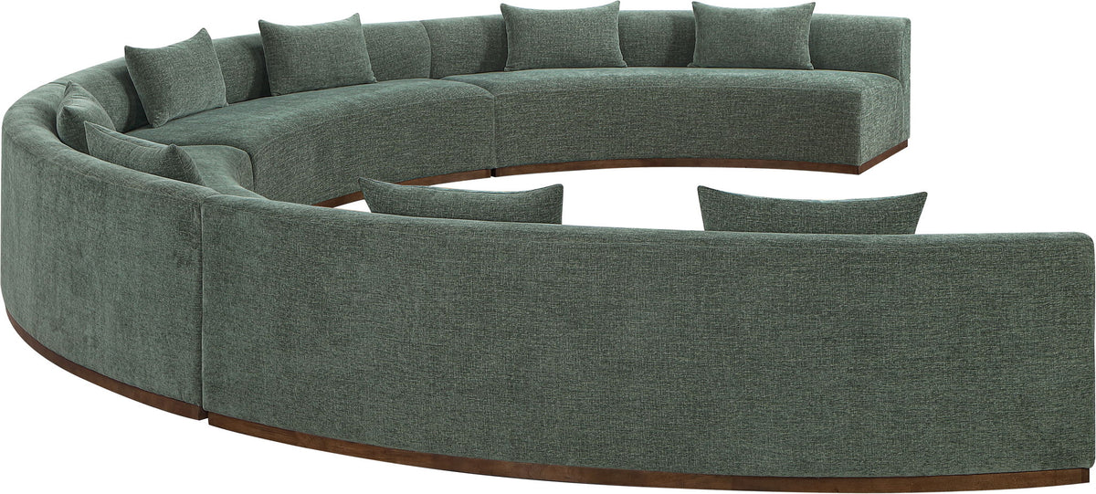 Avanti - Chenille Fabric Upholstered 4 Piece Modular Sectional