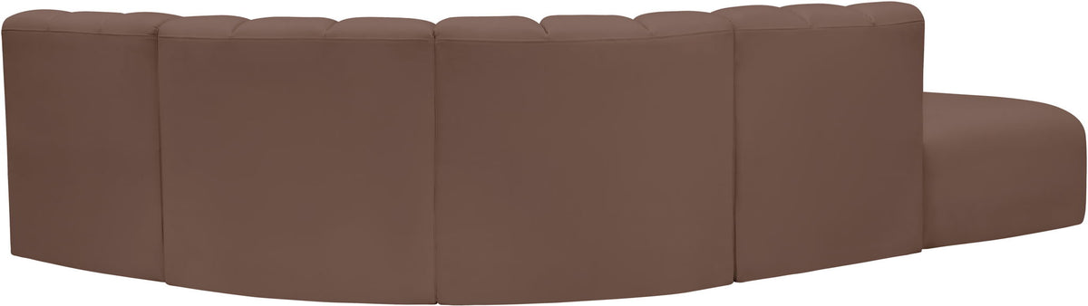 Arc - Faux Leather 5 Piece Corner Modular Sofa