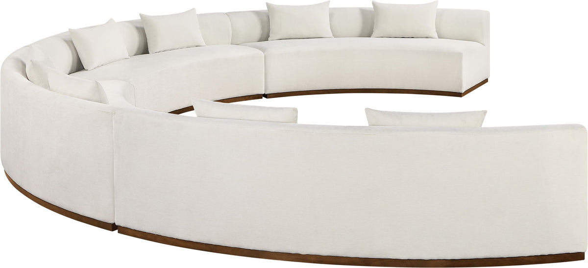 Avanti - Chenille Fabric Upholstered 4 Piece Modular Sectional