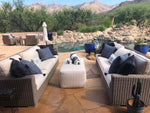 Coronado - Sofa, With Self Welt - Canvas Flax / Dark Brown