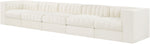 Rummi - Velvet Performance Fabric Upholstered 5 Piece Modular Sofa