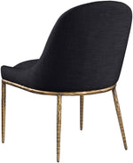 Ferro - Upholstered Dining Side Chair With Brushed Gold Legs