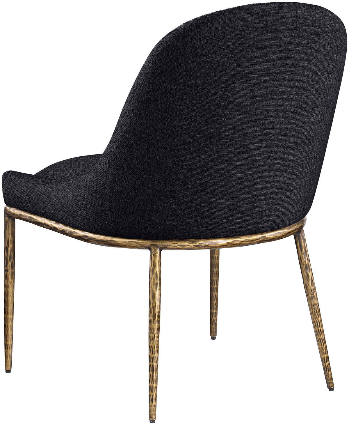 Ferro - Upholstered Dining Side Chair With Brushed Gold Legs