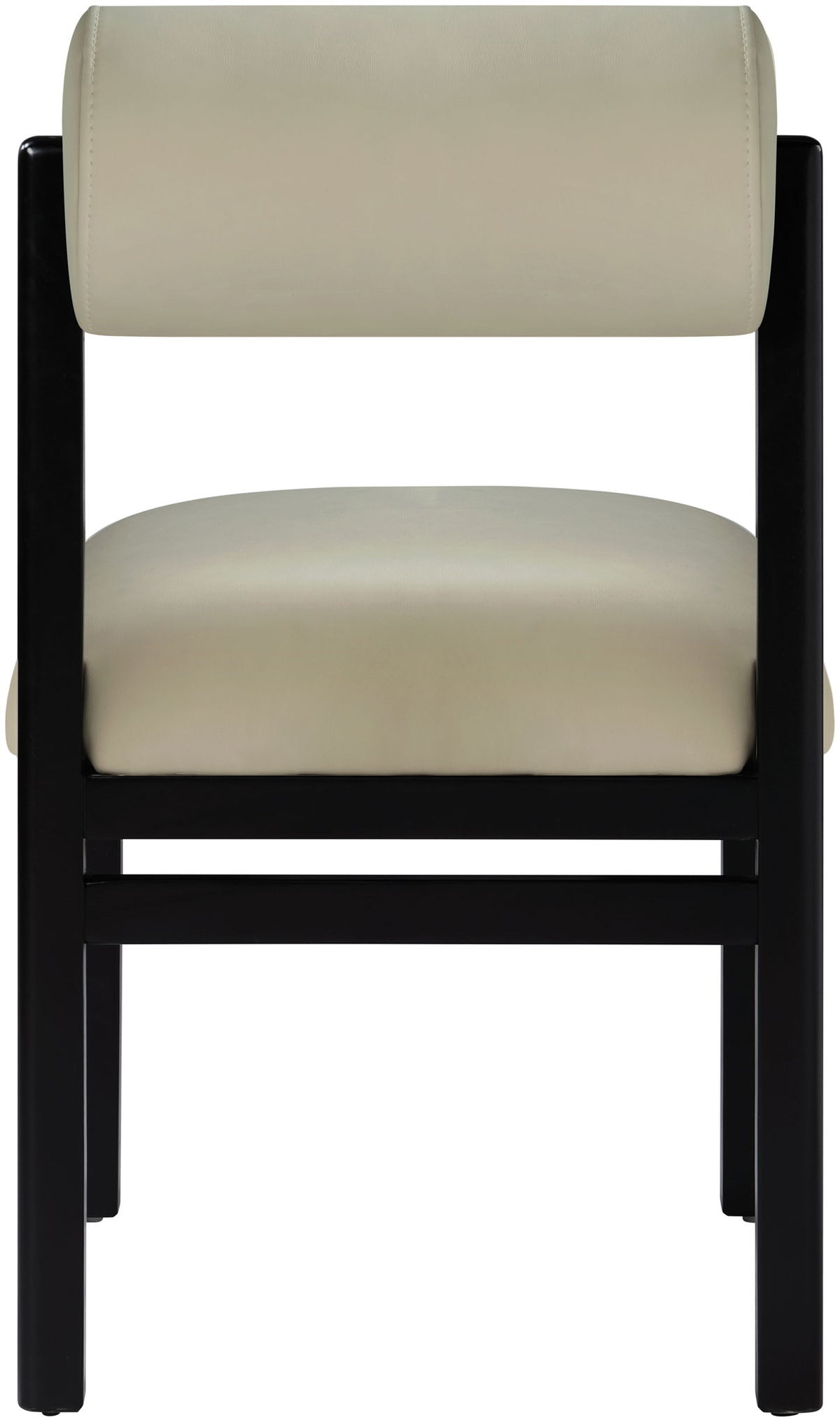 Roundhill - Faux Leather Dining Chair (Set of 2) - Black Frame