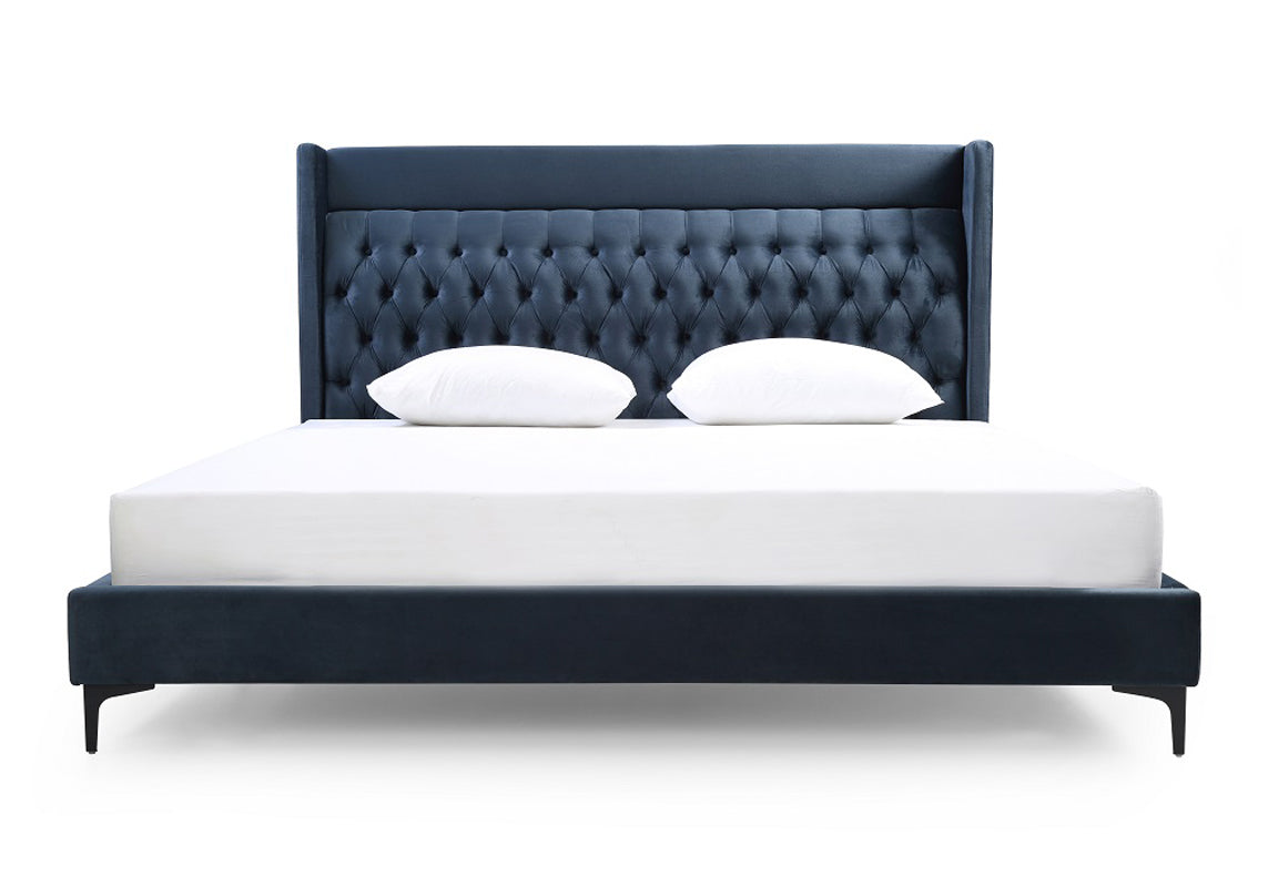 Wales Modern Blue Fabric Bed by VIG Furniture - View 1