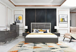 Queen Chrysler Modern Grey Bedroom Set