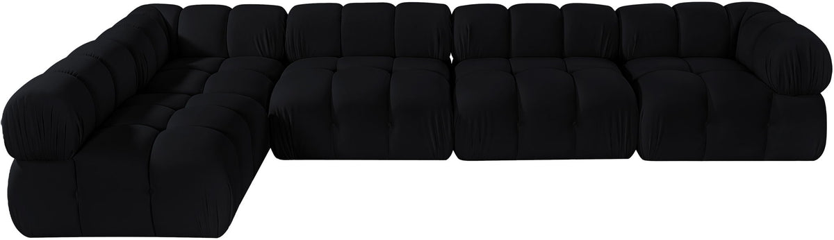 Orin - Velvet 5 Piece Modular Sectional