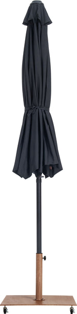 Fiji - Aluminum Patio Umbrella With Square Teak And Black Base