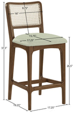 Atrium - Counter Stool With Brushed Brown Base (Set of 2)