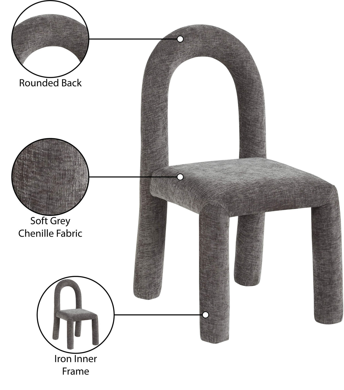 Amari - Chenille Fabric Dining Chair (Set of 2)