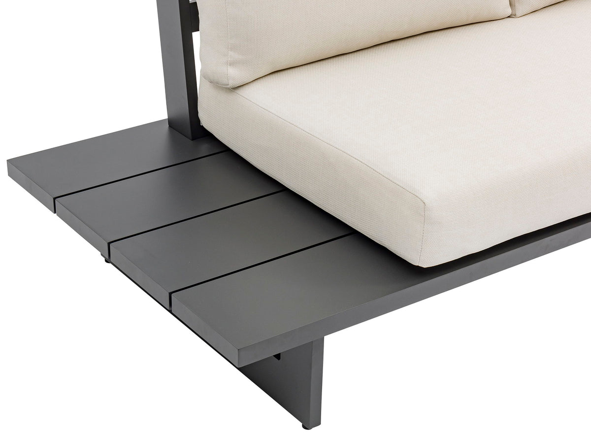 Maldives - 7 Piece Water Resistant Outdoor Patio Modular Sectional With Gray Base