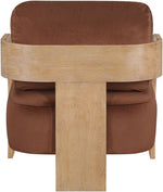 Cedra - Velvet Performance Fabric Upholstered Accent Chair - Cognac