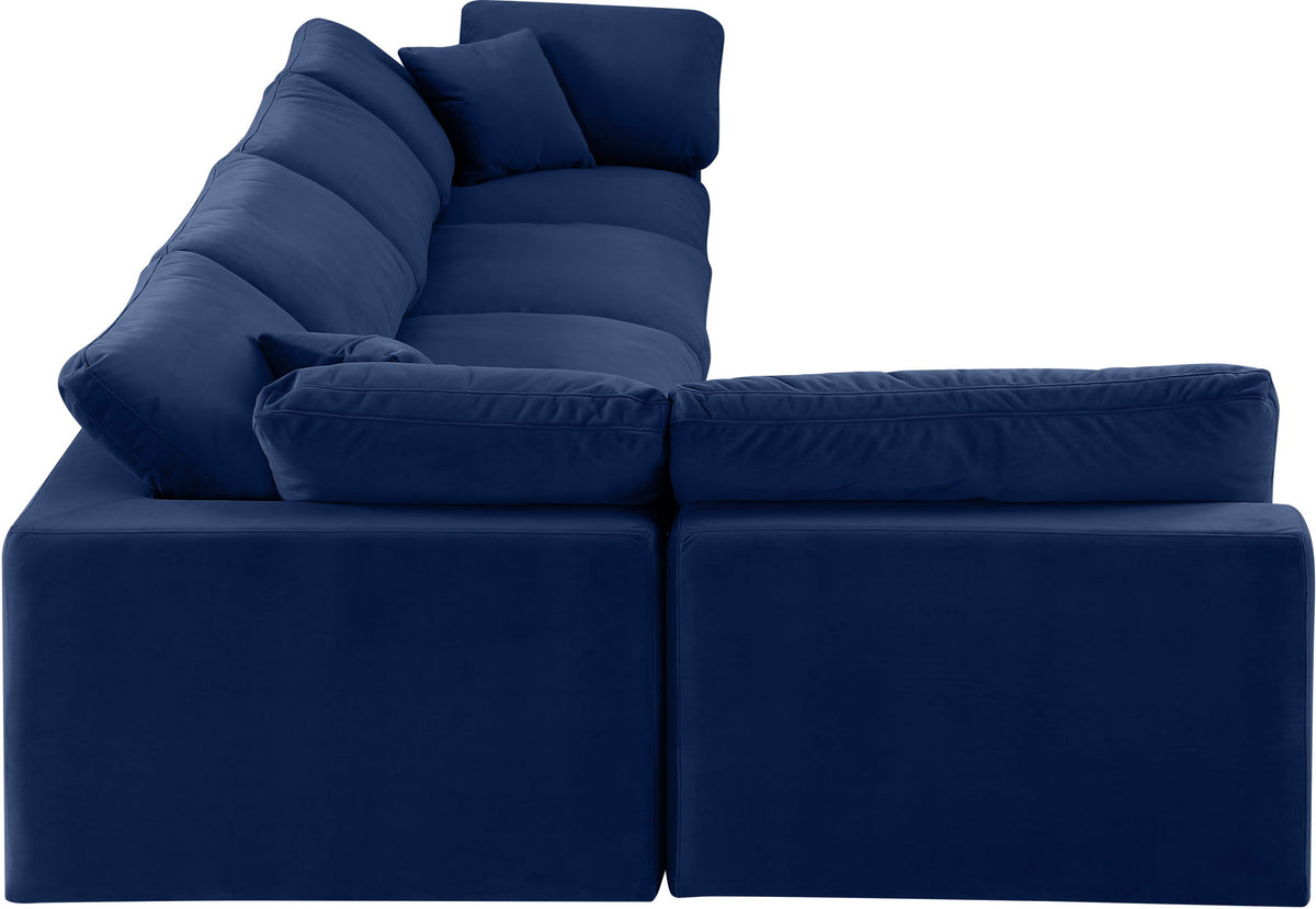 Comfy - 5 Piece Velvet Modular Sectional