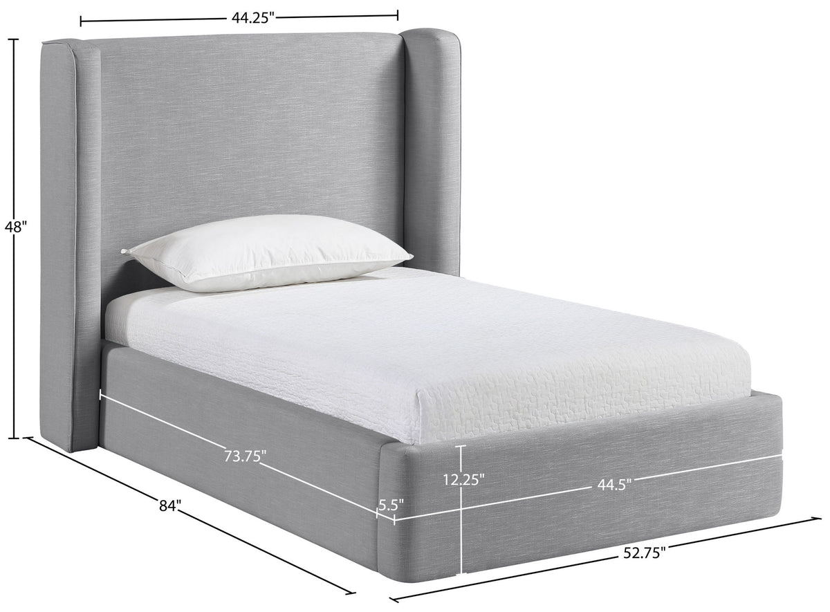Kendall - Linen Textured Fabric Upholstered Bed