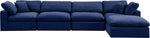 Comfy - 5 Piece Velvet Modular Sectional With Chaise
