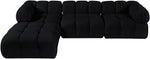 Orin - Velvet 4 Piece Modular Sectional With Chaise