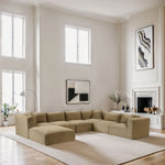 Shaggy - 7 Piece Modular U-Shaped Sectional With Ottoman