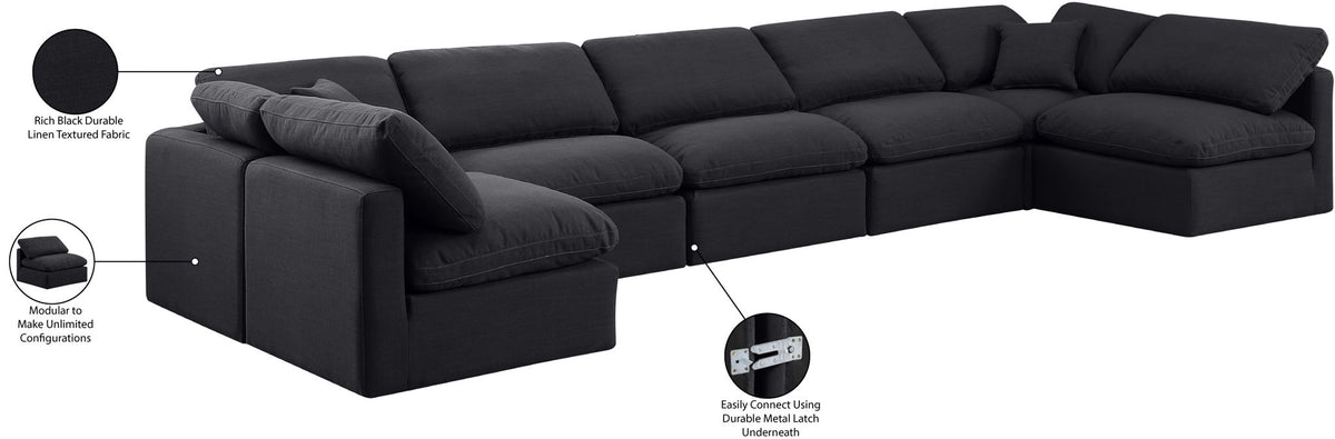 Indulge - Linen 7 Piece Modular U-Shaped Sectional
