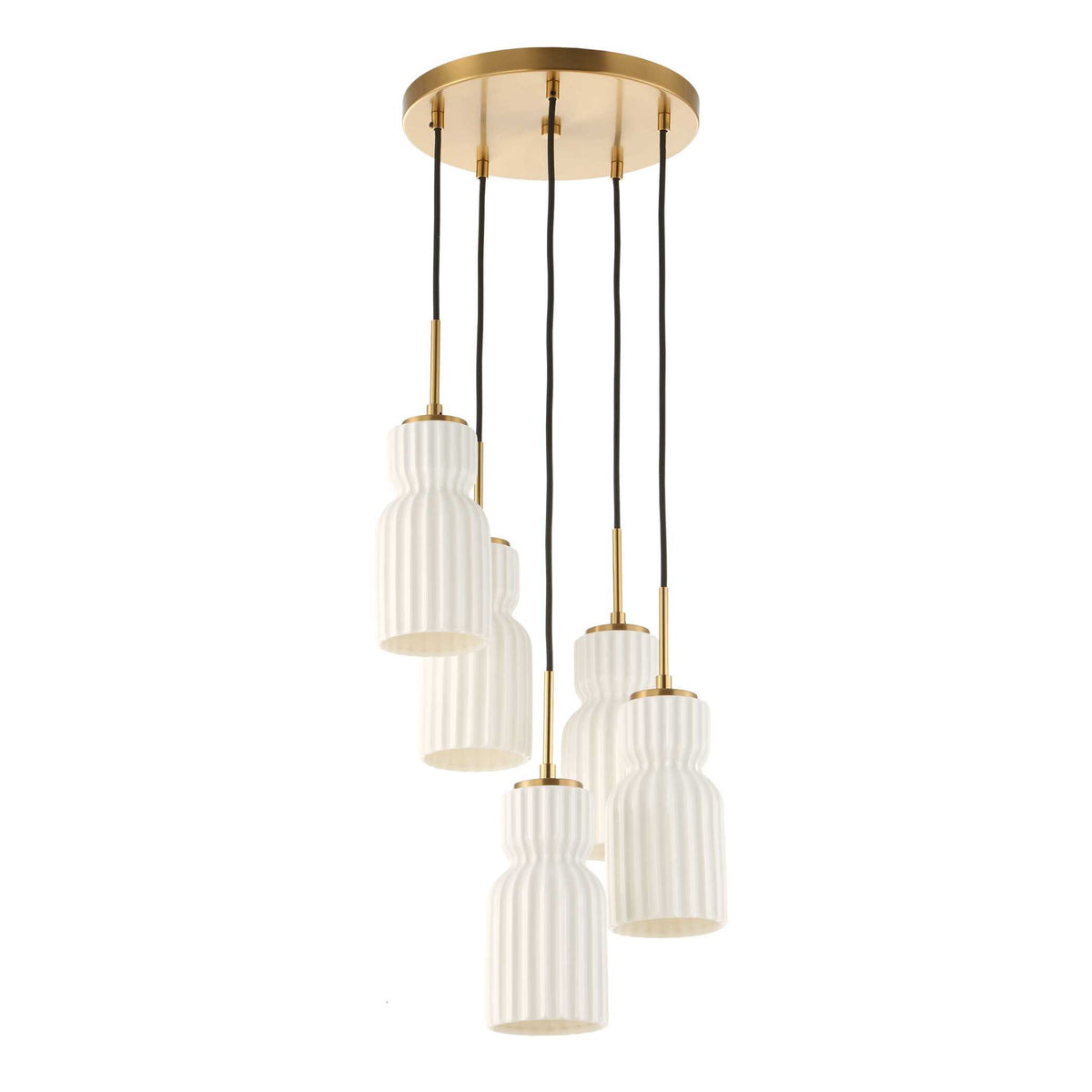 Vanier - 5 Light Cluster Pendant - Gold