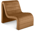 Ivy - Velvet Accent Chair - Saddle