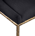 Ferro - Upholstered Dining Side Chair With Brushed Gold Legs
