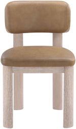 Paloma - Vegan Leather Upholstered Dining Chair (Set of 2) - Tan / Rich Natural