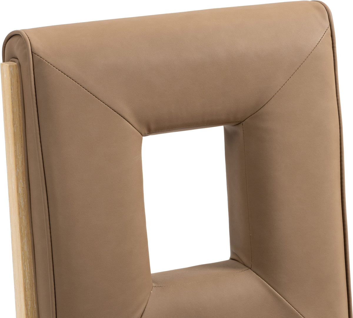 Gwendolyn - Faux Leather Dining Side Chair With Natural Frame (Set of 2)