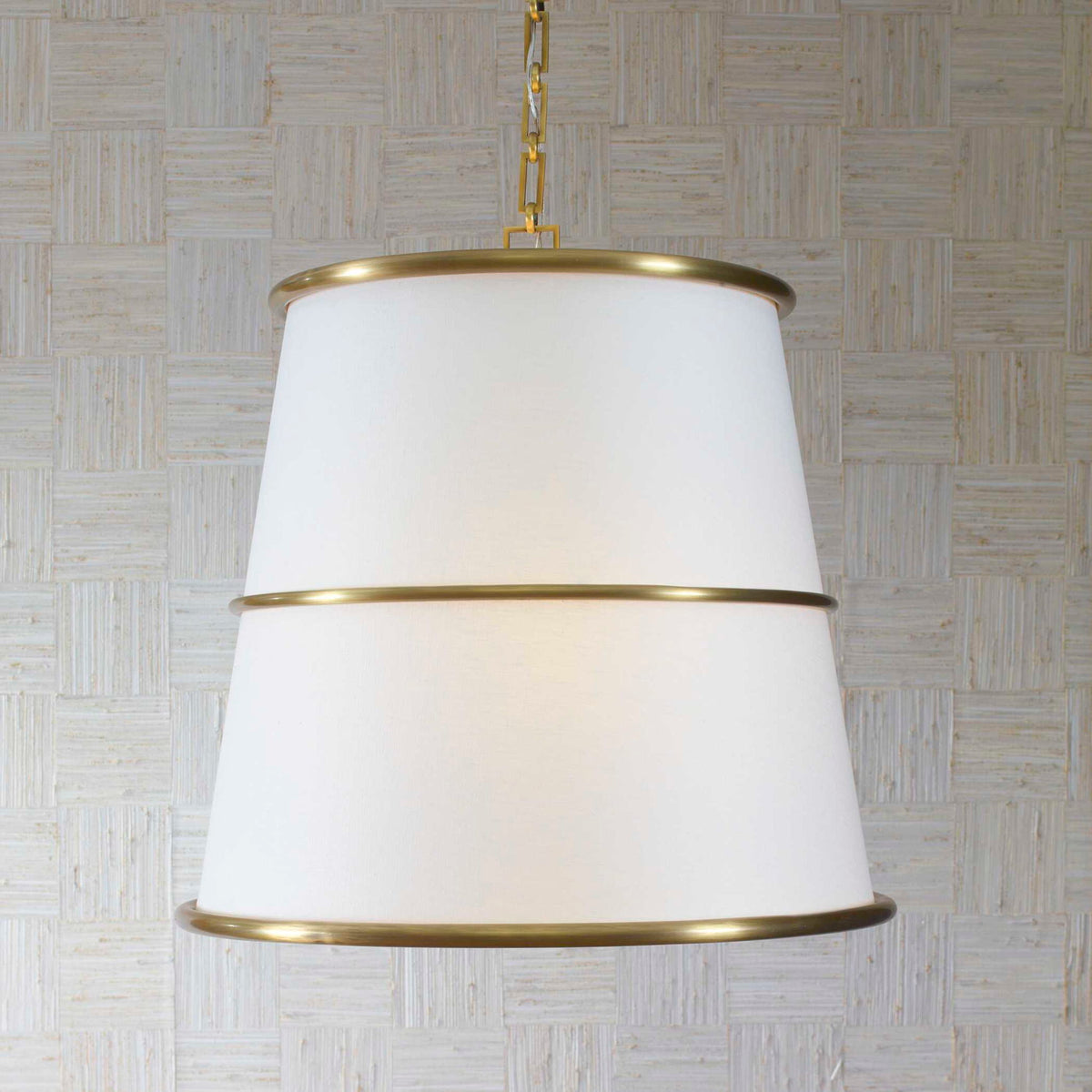 Triad - 4 Light Pendant - Brass / White