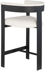 Romeo - Faux Leather Counter Stool With Black Base (Set of 2)