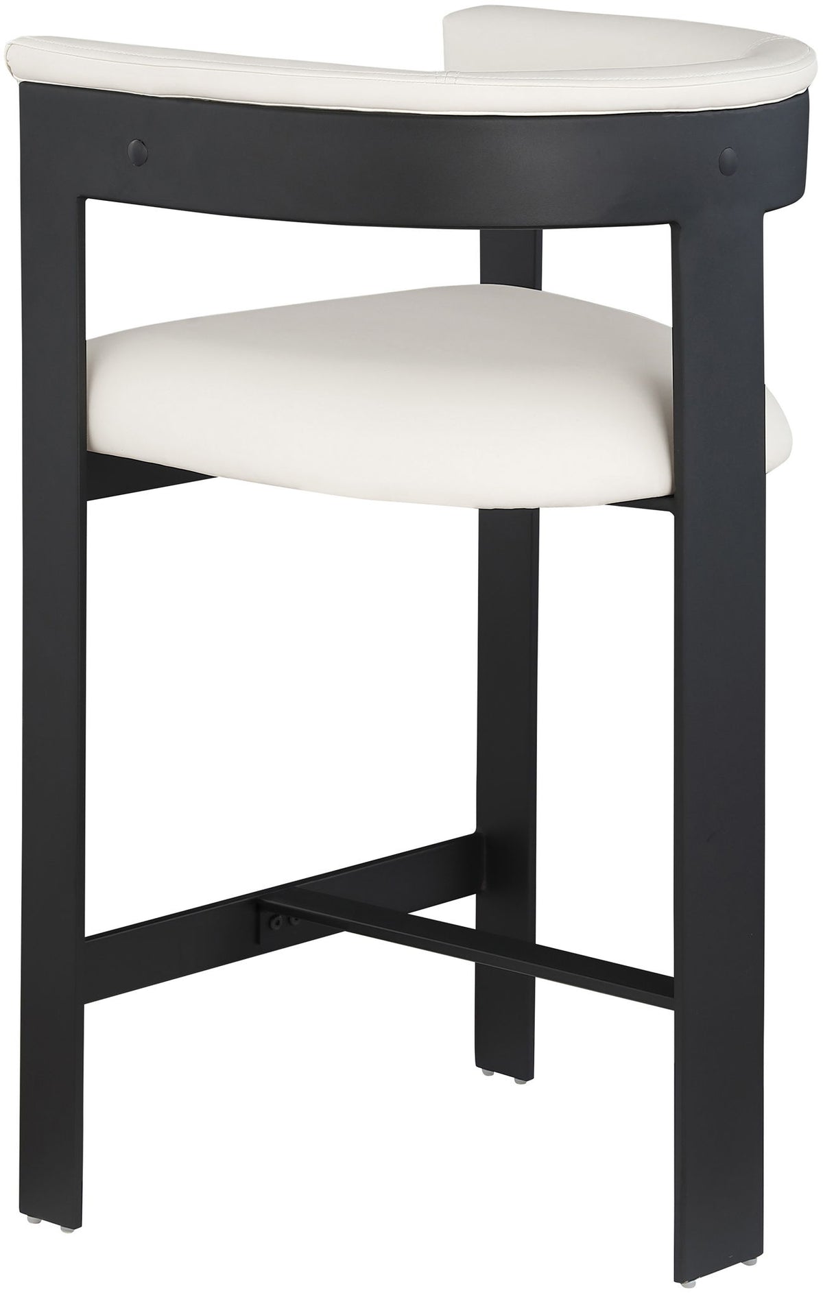Romeo - Faux Leather Counter Stool With Black Base (Set of 2)