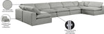 Comfy - 7 Piece Linen Modular Armless Sectional