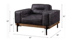 Silchester - Chair - Antique Ebony Top Grain Leather