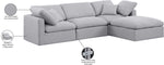 Indulge - Linen 4 Piece Modular Sectional With Chaise