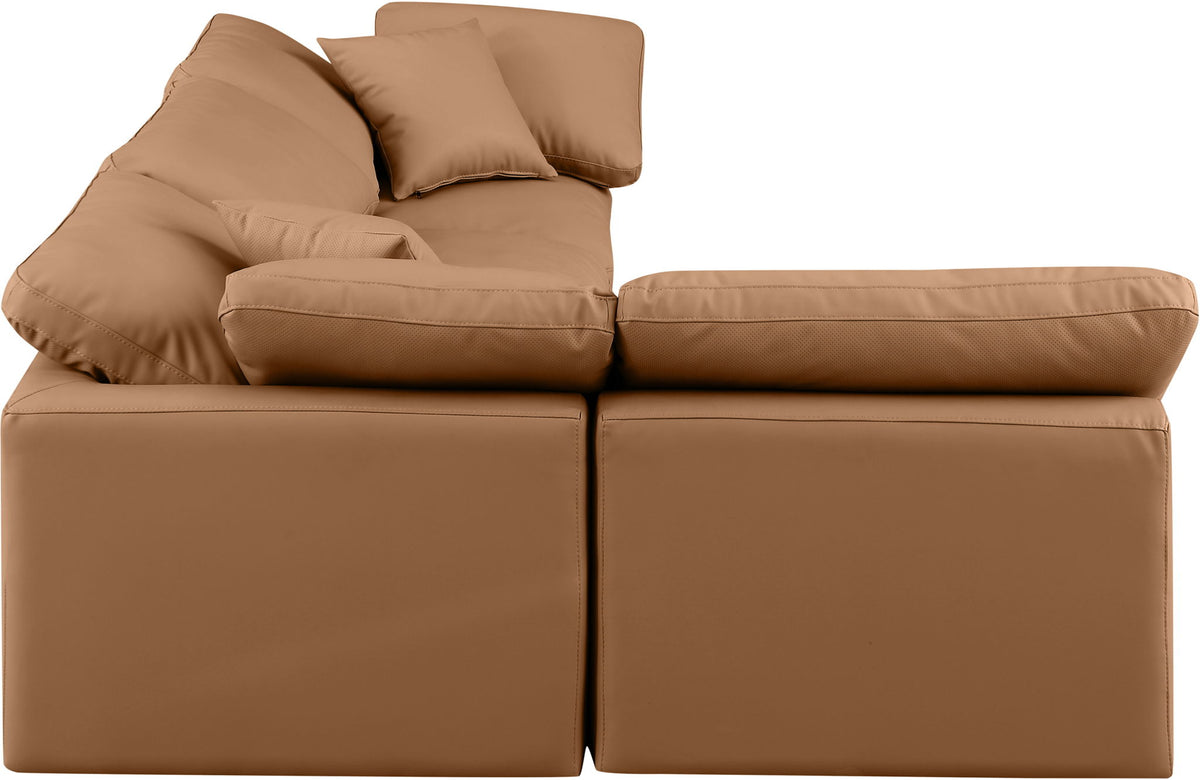 Indulge - Faux Leather 4 Piece Modular Sectional