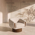 Avella - Interwoven Fabric Swivel Accent Chair