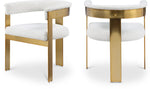 Romeo - Boucle Dining Chair With Gold Base (Set of 2)
