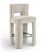 Zuno - Velvet Performance Fabric Upholstered Bar Stool (Set of 2)