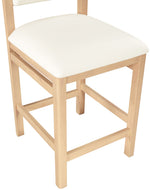Roundhill - Faux Leather Counter Stool - Natural Frame