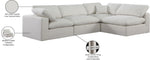 Comfy - 4 Piece Linen Fabric Modular Armless Sectional