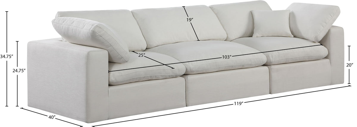Comfy - Linen Modular Sofa 3 Seats