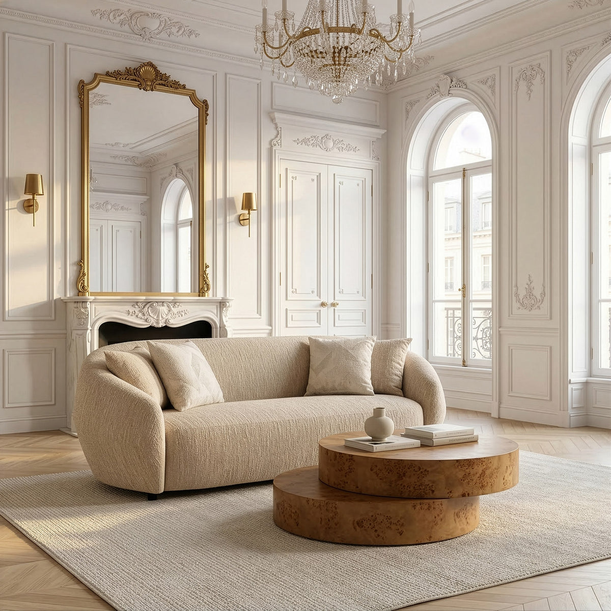 Belinda - Modern Beige Fabric 3-Seat Sofa by VIG Furniture - View 5