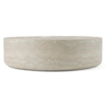 Benji - Modern Faux Travertine Round Large Coffee Table by VIG Furniture - View 1