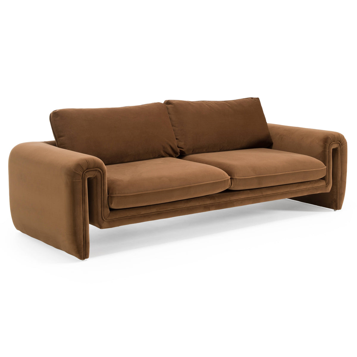 Bentley - Modern Brown Velvet Sofa by VIG Furniture - View 2