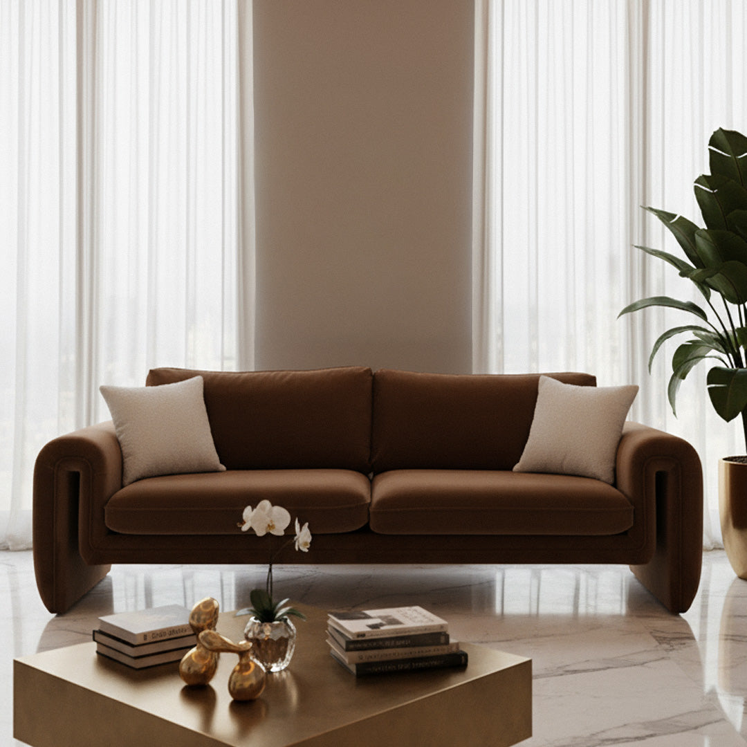 Bentley - Modern Brown Velvet Sofa by VIG Furniture - View 7