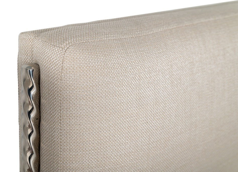Bergeron - Contemporary Cream Woven Fabric Bed by VIG Furniture - View 8